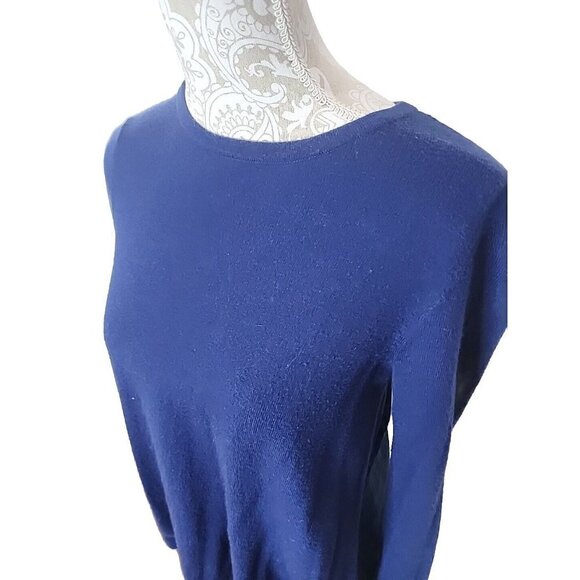 Vineyard Vines Sweater Navy Plaid Merino Wool Blend Mixed Media Women's XS - Picture 3 of 8